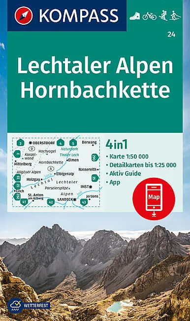 24 LECHTALER ALPEN HORNBACHKETTE 1 50 000