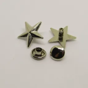 5 rivet étoile 15mm rivets pour customisation goujon bouton clou