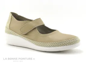 Achat chaussures CM Confort Femme Ballerine, vente CM Confort 223 48252100 Beige - Ballerine compensee - Bride velcro