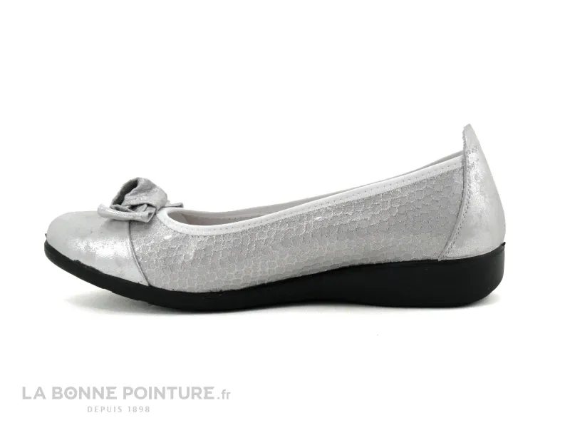 Achat chaussures Inéa Femme Ballerine, vente Inea CAMELIA Poudre argent - Ballerine souple Femme