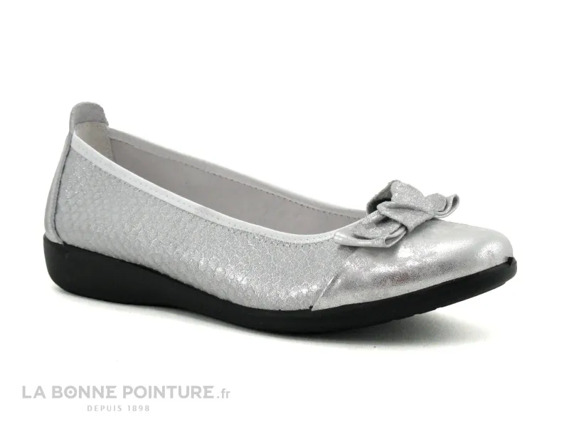 Achat chaussures Inéa Femme Ballerine, vente Inea CAMELIA Poudre argent - Ballerine souple Femme