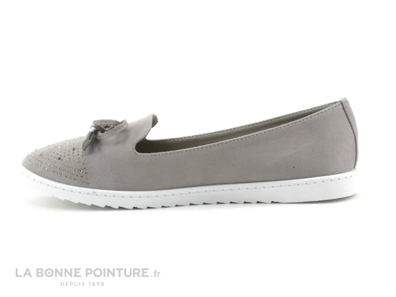 Achat chaussures Jet'7 Femme Ballerine, vente Jet 7 MATAYA Gris - Strass - Ballerine Femme