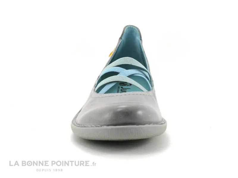 Achat chaussures Jungla Femme Ballerine, vente Jungla 4751 - Ballerine grise Femme - Elastiques bleus