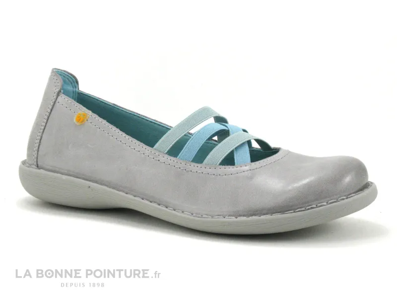 Achat chaussures Jungla Femme Ballerine, vente Jungla 4751 - Ballerine grise Femme - Elastiques bleus