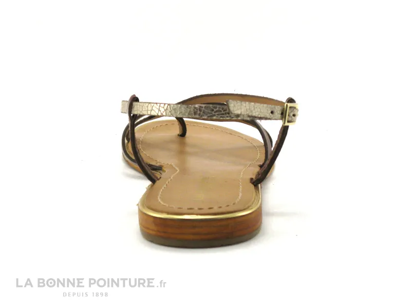 Achat chaussures Les Tropéziennes M.Belarbi Femme Entre-doigts, vente Tropeziennes MONACO Tan Or craquele - 42714 - Plagette ton