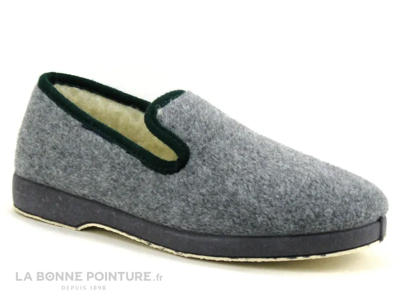 Achat chaussures Soca Homme Pantoufle et Chausson, vente Soca 0520 gris - Charentaise Homme interieur pure laine
