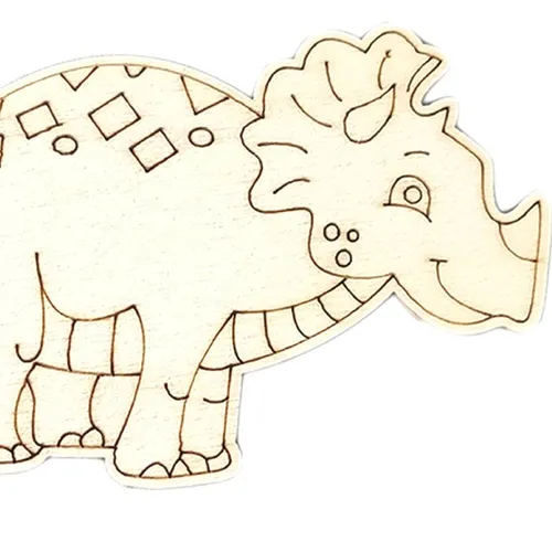 Applique bois baltique : dinosaure 9*5cm - épaisseur 2mm (01)