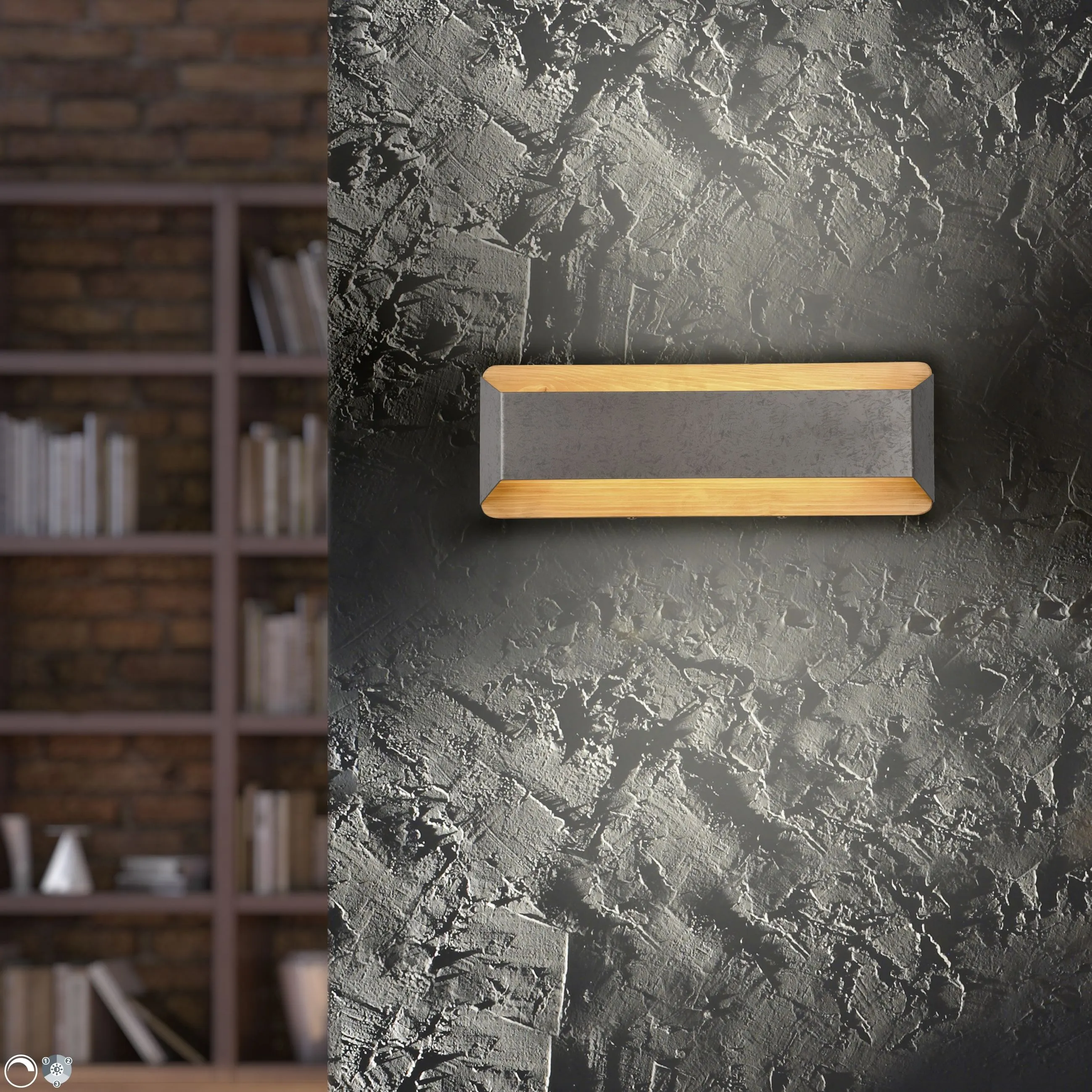 Applique murale en acier 35 cm avec LED dimmable en 3 étapes - Tyko
