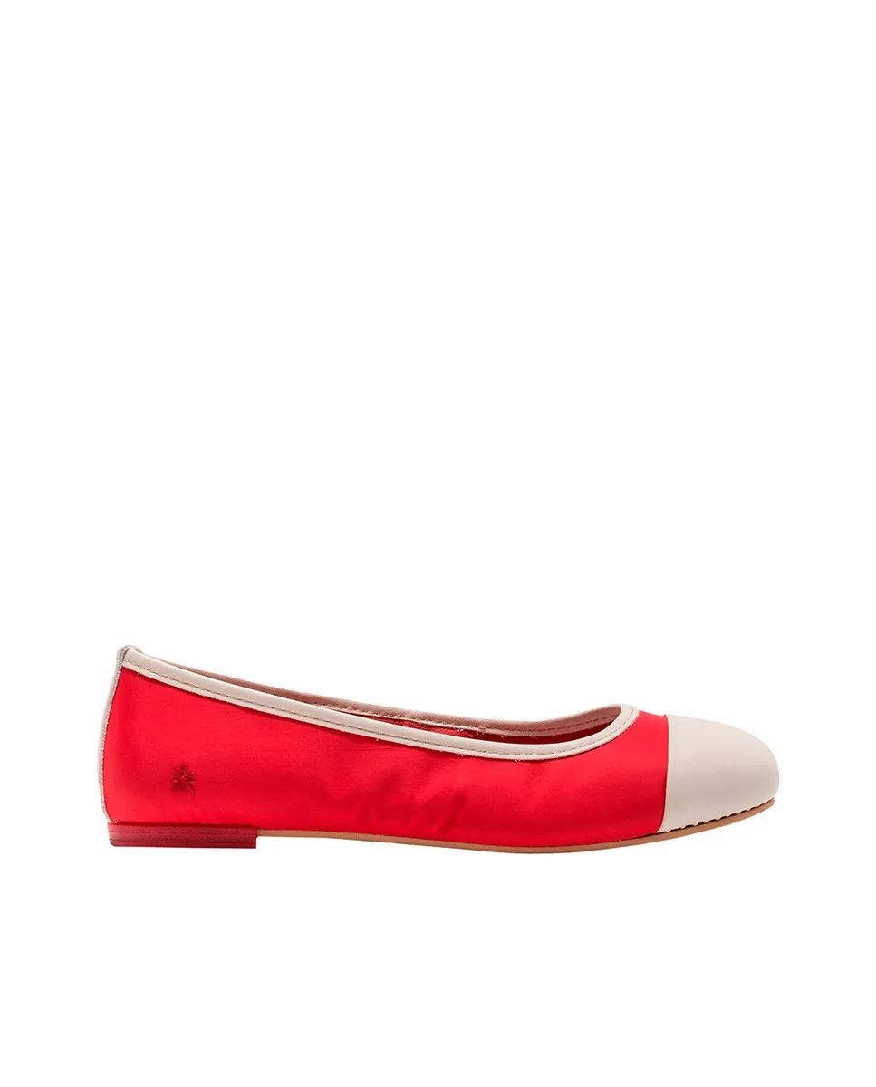 Ballerines bi-couleurs - Rouge