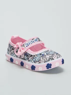 Ballerines en toile ‘Stitch’ - Rose