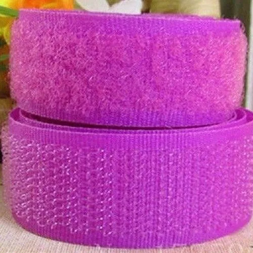 Bande scratch auto accrochant, mauve ** 20 mm ** ruban agrippant, à coudre - vendu par 50 cm