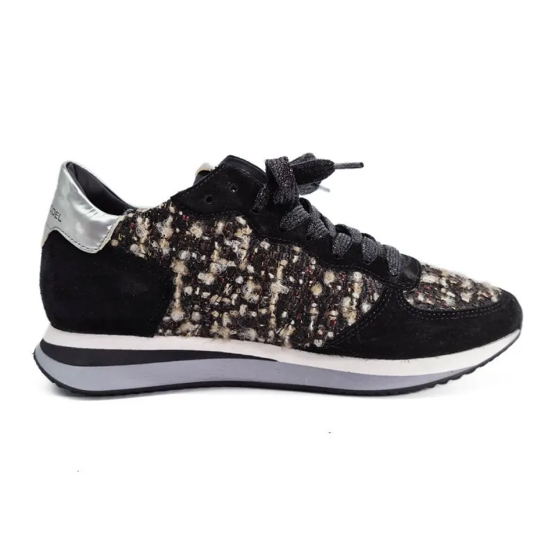 Basket en laine et velours - Philippe Model - Scarpe Chaussures