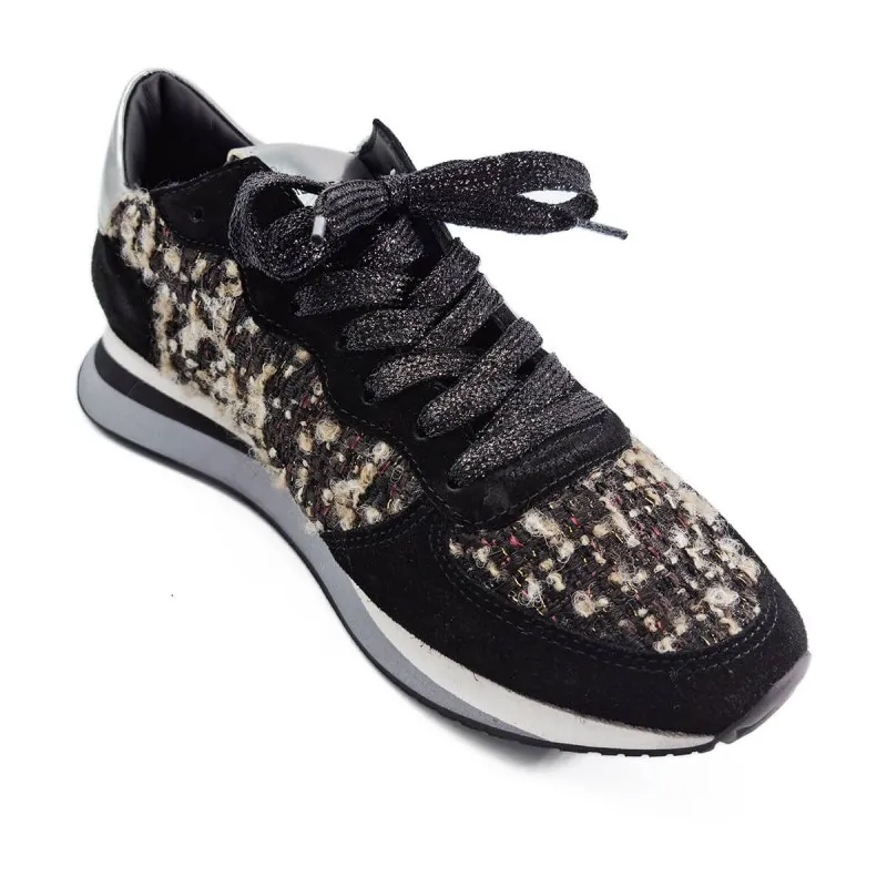 Basket en laine et velours - Philippe Model - Scarpe Chaussures