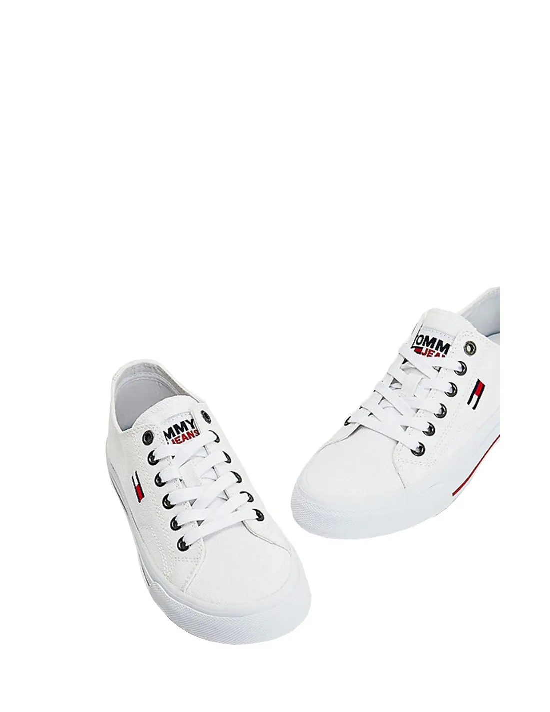 Baskets en toile Tommy Jeans ref 52549 Ybr White