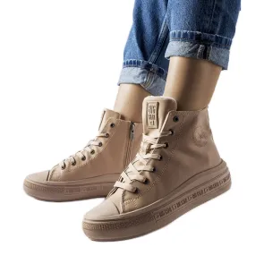 Baskets isolées beiges Big Star MM274022