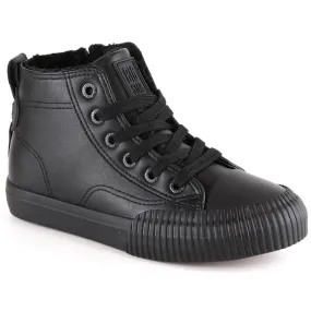 Baskets isolées pour enfants avec lacets et fermetures éclair noires Big Star MM374014 le noir