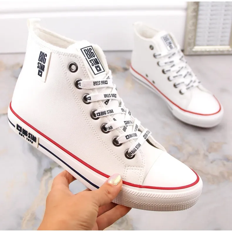 Baskets isolées pour hommes hautes blanches Big Star KK174345
