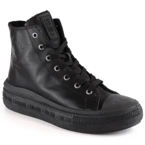 Baskets isolées à lacets et zip noir Big Star MM274023 le noir