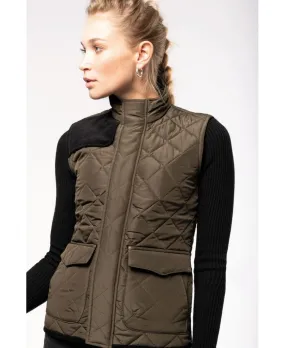 Bodywarmer brodée matelassé femme