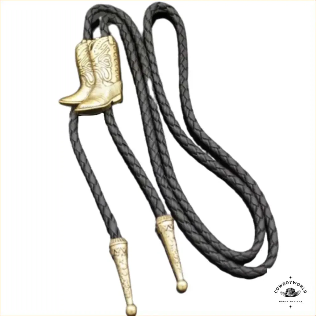Bolo Tie Bottes de Cowboy
