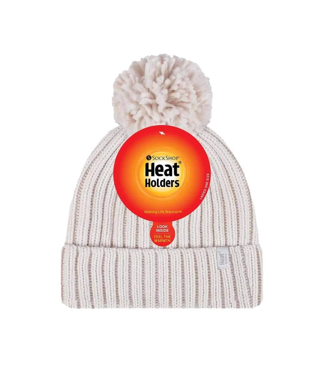 Bonnet en Tricot Femme Thermique Hiver avec Pompon