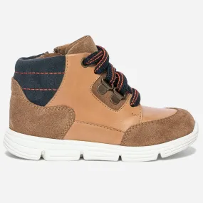 Boots à lacet BUGGY camel en cuir - Chaussures montantes Enfant | ERAM