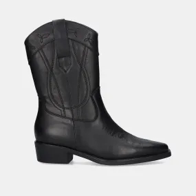 BOTTES COWBOY 3A238-01T CUIR NOIR