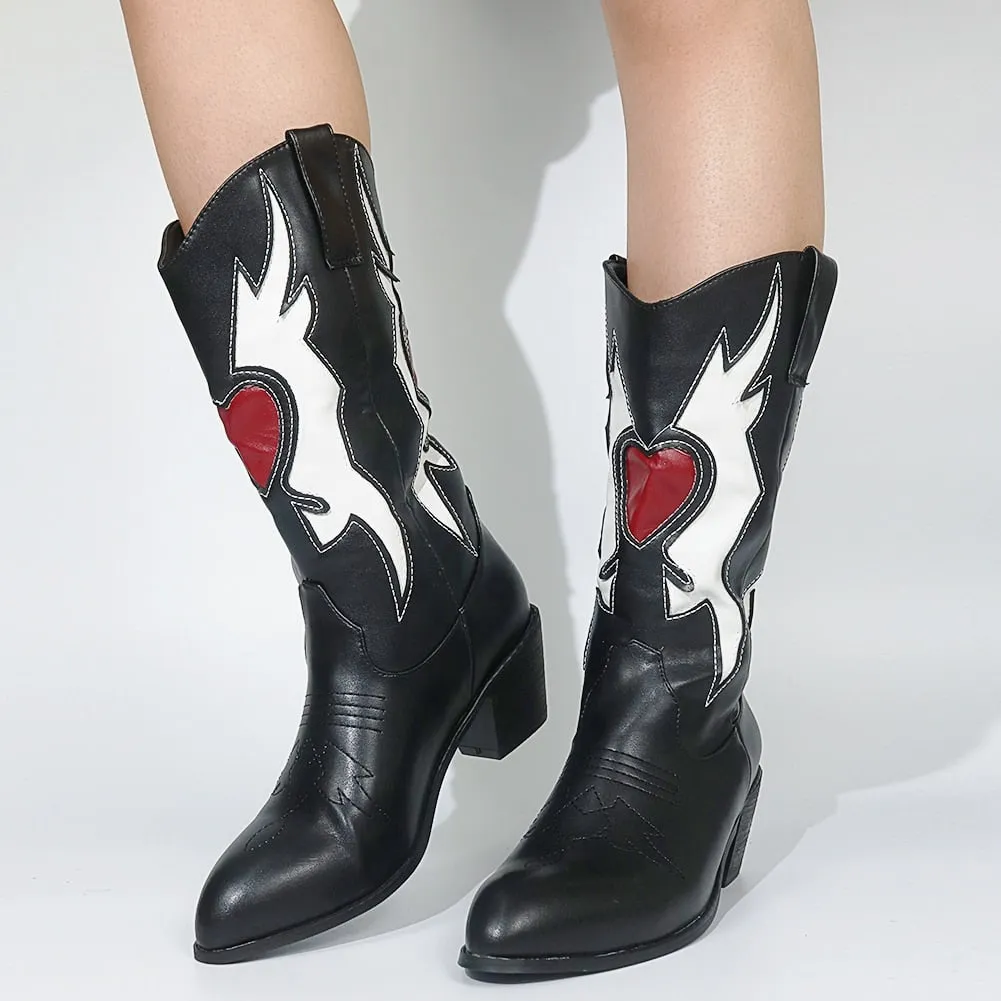 Bottes cowboy coeur