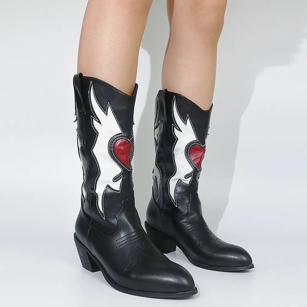 Bottes cowboy coeur
