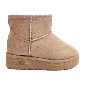 Bottes de neige isolées à enfiler pour enfants Beige Big Star MM374098