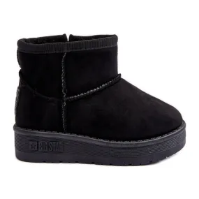 Bottes de neige isolées à enfiler pour enfants noir Big Star MM374100 le noir