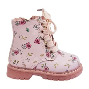 Bottines isolées pour enfants avec fermeture éclair, rose Dolida