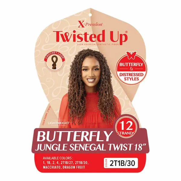 Butterfly Jungle Senegal Twist Mèches 18