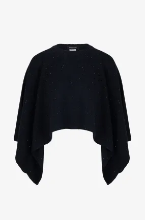 Cape point mousse en coton mélangé et sequins