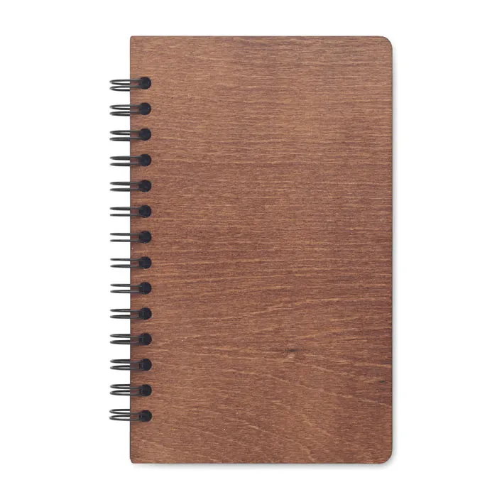 Carnet A5 publicitaire en bois - Spirale - SAVAGE - Vertlapub