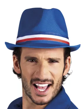 Chapeau gangster bleu supporter France adulte : Deguise-toi, achat de Accessoires