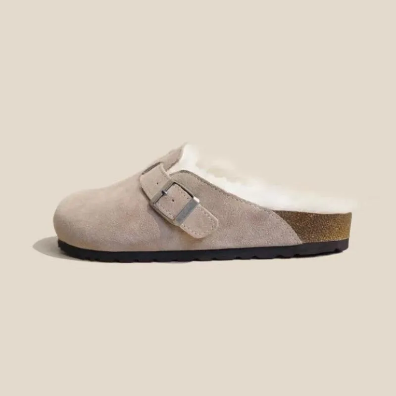 Chaussons mules intérieur fausse fourrure