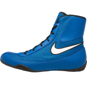 Chaussures de boxe semi-montantes Nike Machomai 2 - Bleu/Blanc