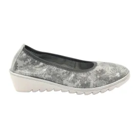 Chaussures en cuir pour femmes mocassins Filippo 046 gris