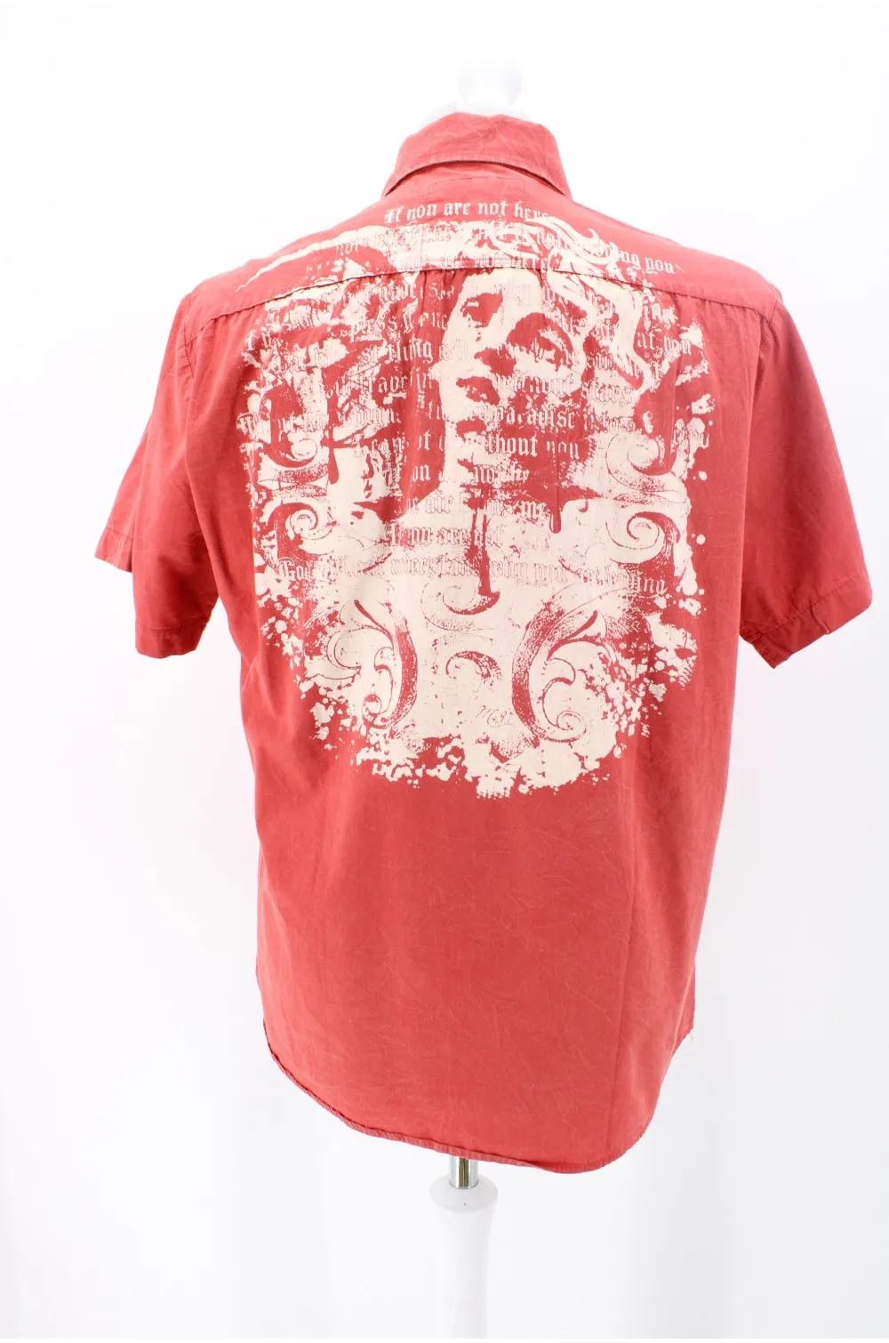 Chemise DSquared rouge brique / Vêtement d'occasion vintage friperie