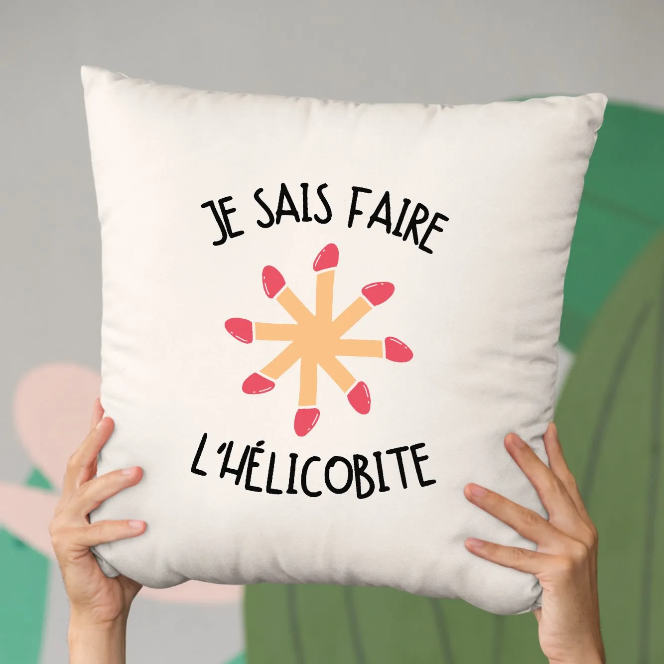 Coussin Je sais faire l'hélicobite