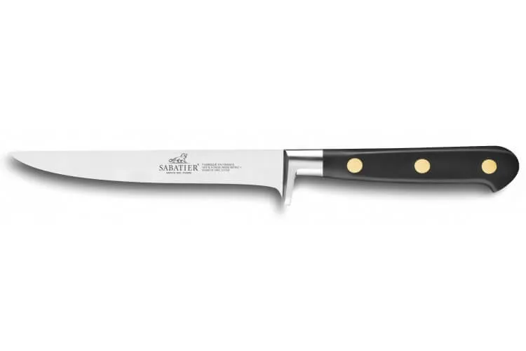 Couteau à désosser SABATIER Idéal Inox 100% forgé rivets laiton lame 13cm