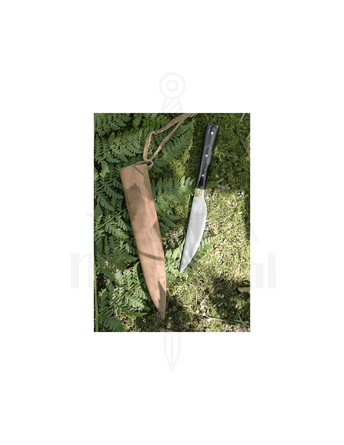 Couteau de cuisine manche en corne, avec étui (17 cm.) ⚔️ Boutique Épées