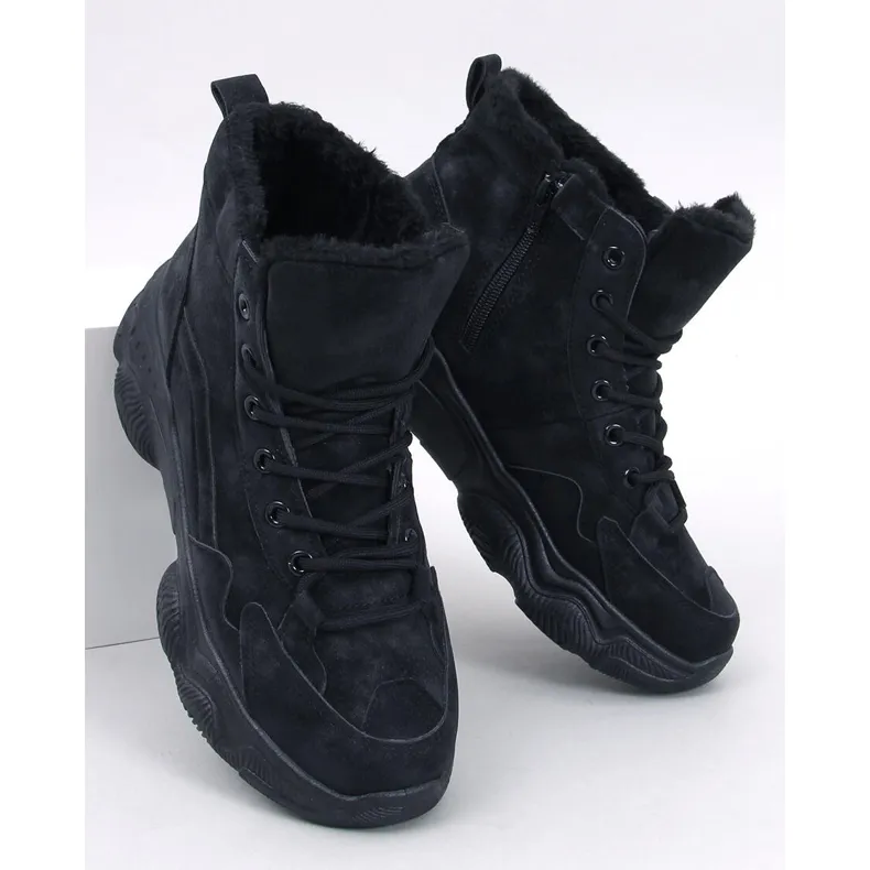 Elius Baskets d'hiver isolées noires le noir
