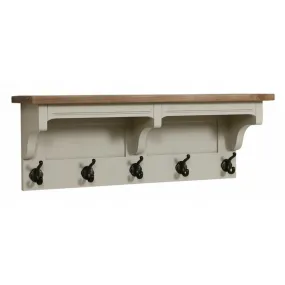 Etagère porte-manteaux bois beige - provence interior's