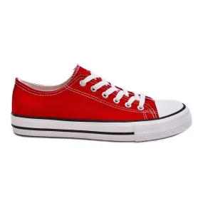 FR1 Baskets Basses Classiques Pour Femme Rouge Vegas