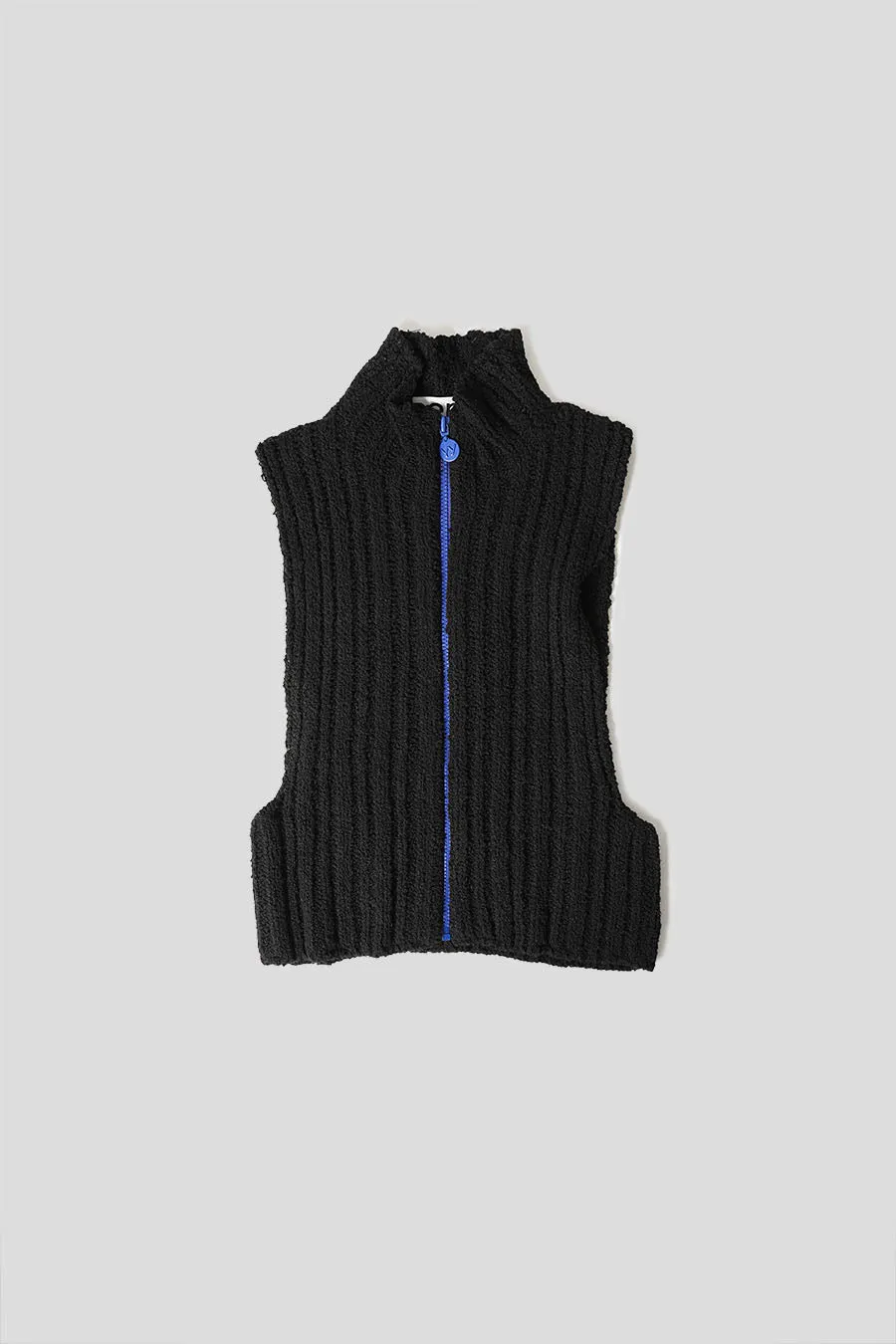 GILET ZIPP EN TRICOT CTEL SANS MANCHES NOIR