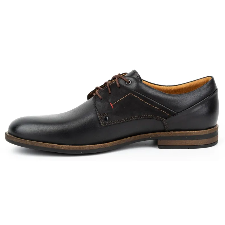 Kampol Chaussures homme casual élégant cuir 333KAM noir le noir