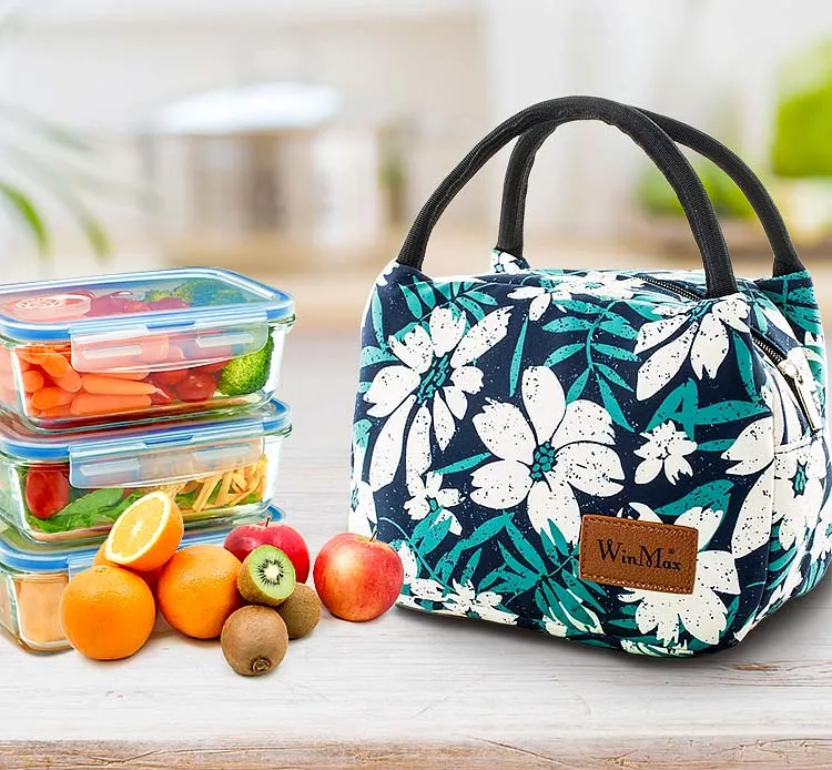 Lunch Bag Femme Fleurs ou Sac Repas Isotherme - Shine Boutique