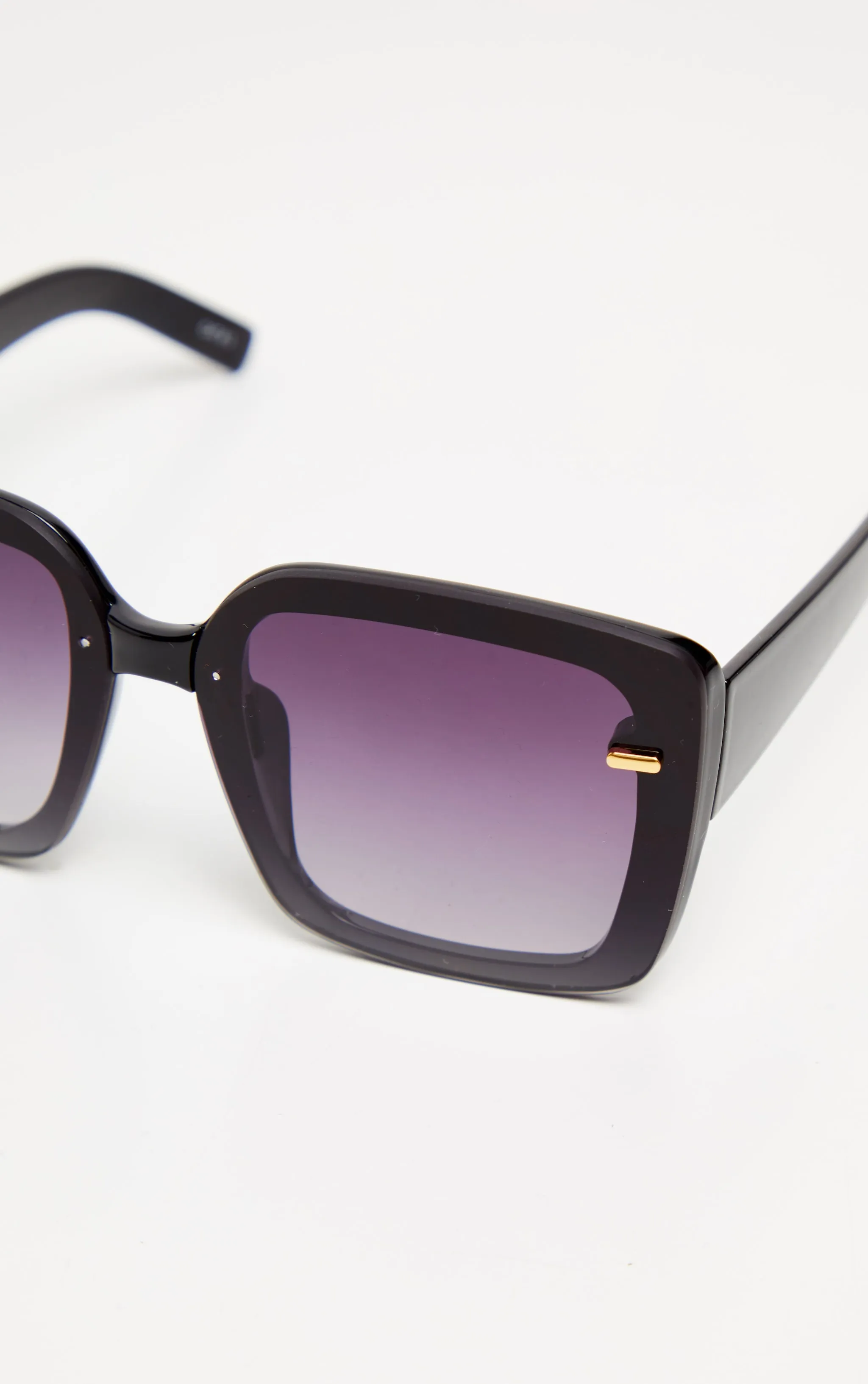 Lunettes de soleil carrées oversize noires